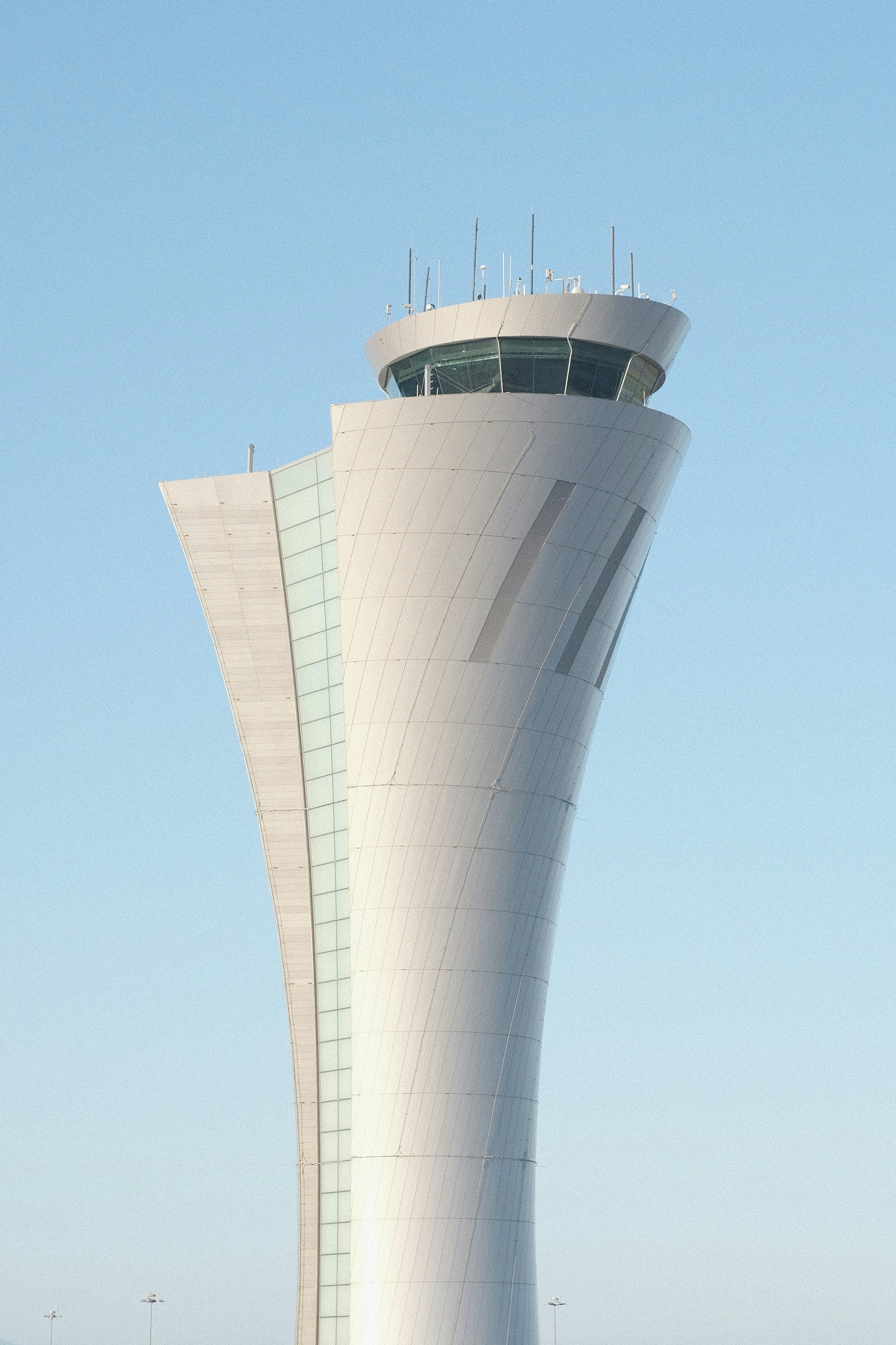 Modern airport control tower